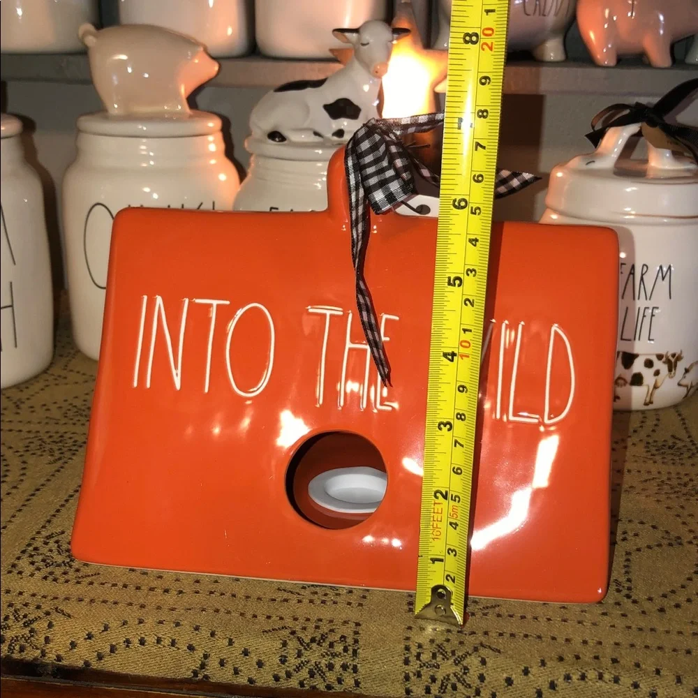 Rae Dunn INTO THE WILD Tent Shaped Birdhouse Orange